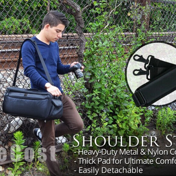 Extra Large Soft Padded Camera Camcorder Drone Equipment Bag Case - Picture 5 of 6